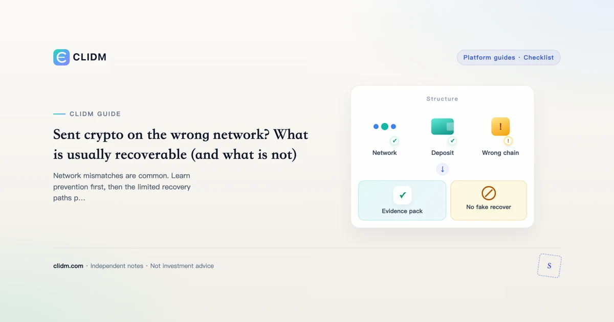 Sent crypto on the wrong network? What is usually recoverable (and what is not)