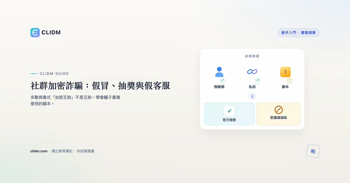 社群加密詐騙：假冒、抽獎與假客服