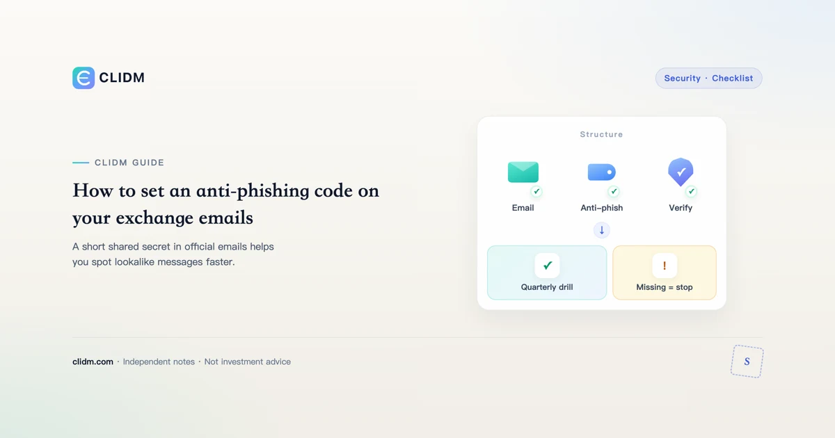 How to set an anti-phishing code on your exchange emails