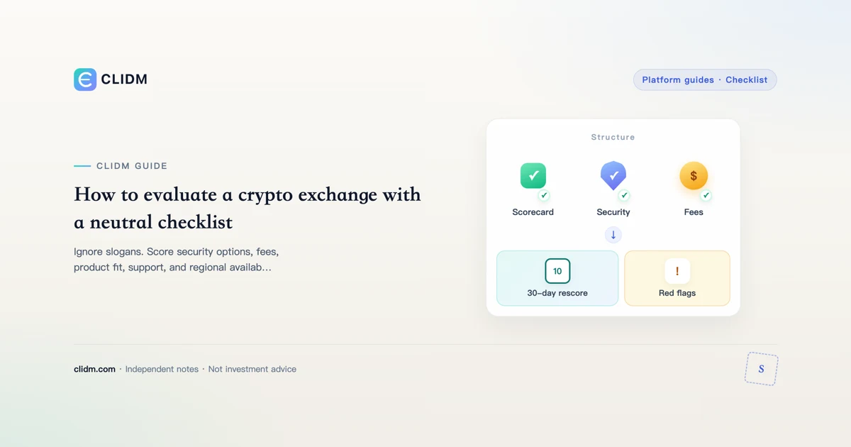 How to evaluate a crypto exchange with a neutral checklist
