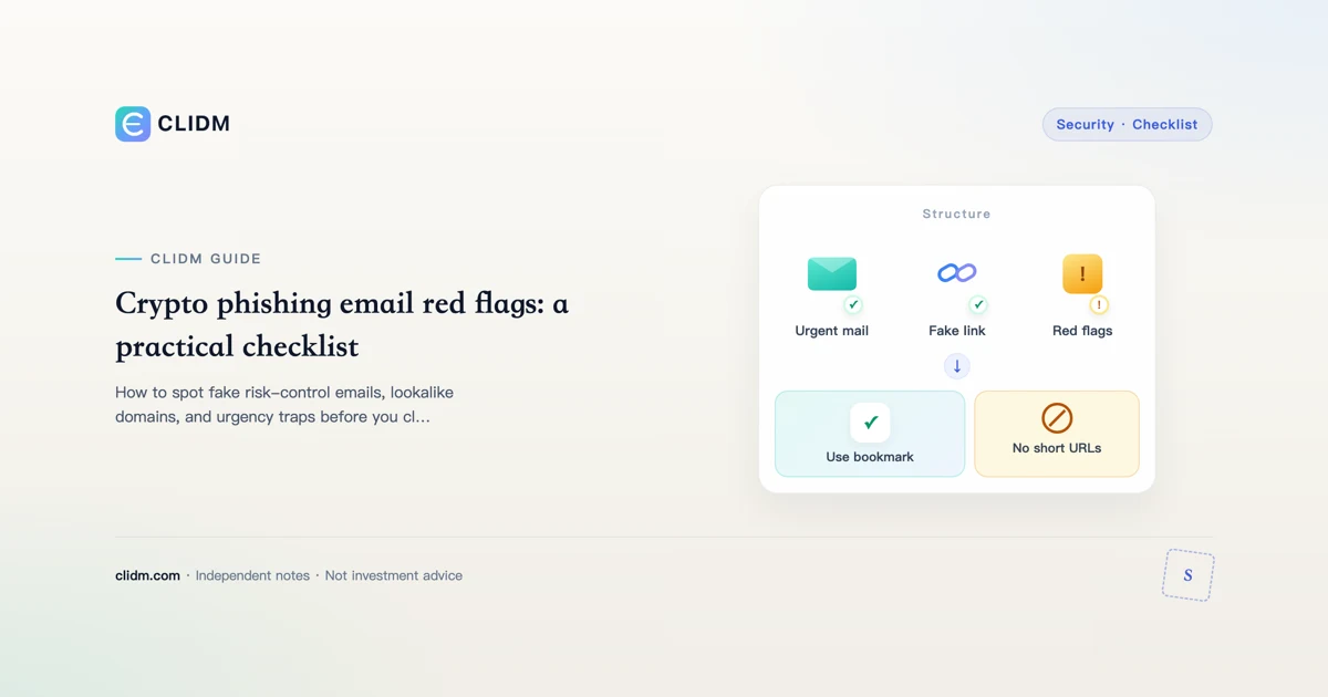 Crypto phishing email red flags: a practical checklist