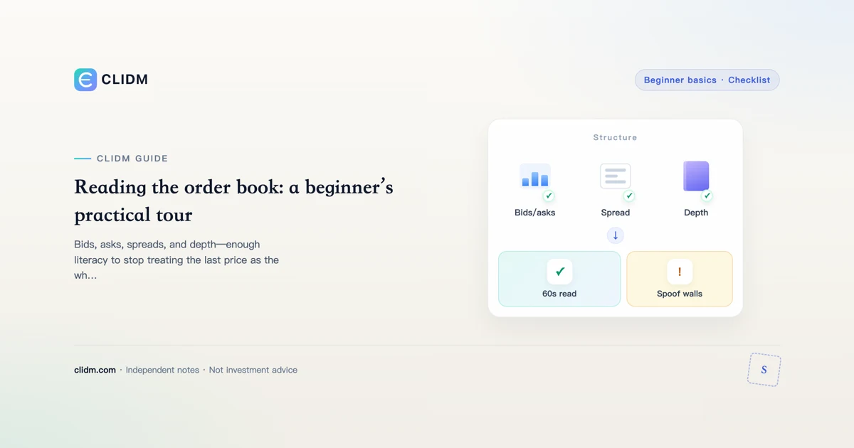 Reading the order book: a beginner’s practical tour